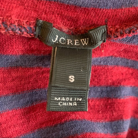 •J. Crew• Striped Rhinestone Embellished Top - Size Small - Picture 2 of 6